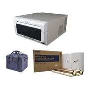DS820A 8" Professional Dye-Sublimation Printer for 8x10" and 8x12" Photos - Bundle With DNP Pure Premium Media for DS820A Printer, 8x10", 2x 130 Print Rolls, Printer Carrying Case