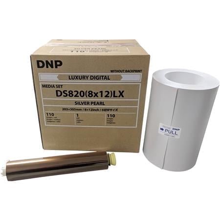 DS820A Printer Luxury Media, 8x12" Silver Pearl Roll, 110 Prints Per Roll, 1-Pack