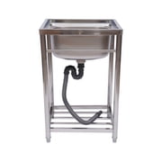 DSA55001 Silver Stainless Steel 21.65 x 17.72 x 33.46in Single Bowl Basin Sink