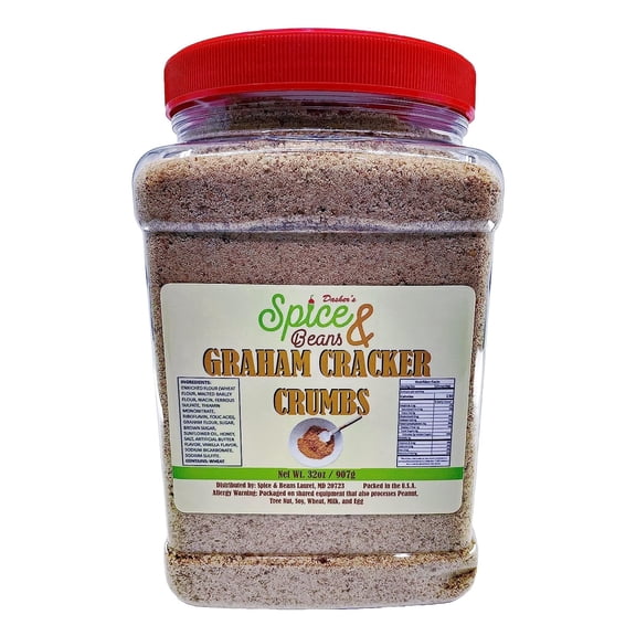 Graham Cracker Crumb | Perfect for Baking and Dessert Toppings | by Dasher's Spice & Beans | 2 lbs.