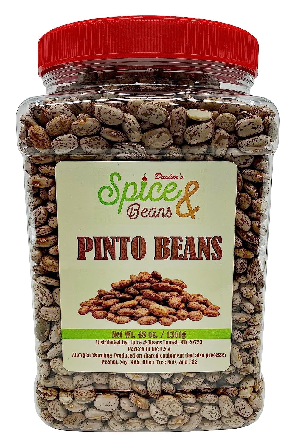 DSB Premium Pinto Beans | 3lb Reusable Jar | Triple Cleaned | Grown in ...