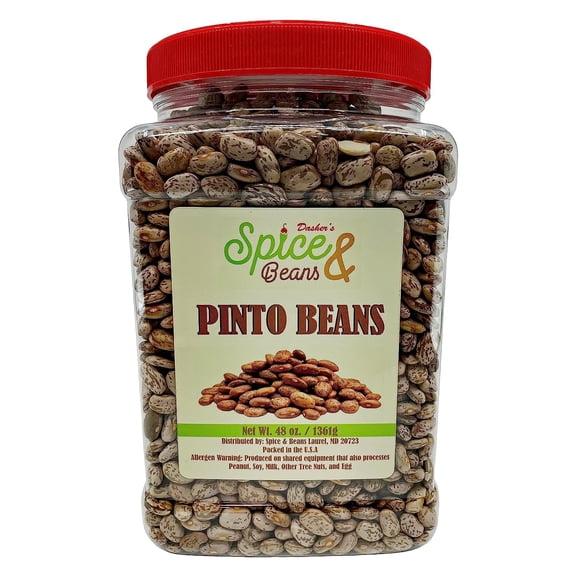 DSB Premium Pinto Beans | 3lb Reusable Jar | Triple Cleaned | Grown in the USA