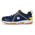 thumbnail image 1 of DSC Bolstr Badminton Sport Shoes | Color: Navy-Yellow | Size: 4US/3UK/37EU | For Kids | Material: TPU | Platform Heel | Breathable Mesh | Lightweight, Ventilation & Sweat Absorption, 1 of 7
