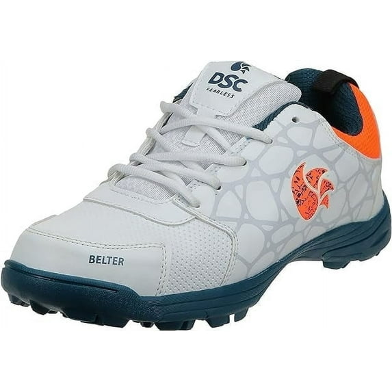 DSC Belter Cricket Sport Shoes | Color: Teal Blue | Size: 8US/7UK/41EU | For Men & Boys | Closure: Lace-Up | Lightweight Outsole | Durable & Comfortable | Superior Grip | Eva Sock Liner