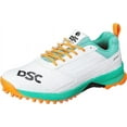 thumbnail image 1 of DSC Jaffa 22 Cricket Sport Shoes | Color: Sea Green-Fluro Orange| Size: 8US/7UK/41EU | For Men & Boys | Breathable Mesh | Non-Slip | Improved Stability | Embossed Design | Durable & Lightweight, 1 of 7