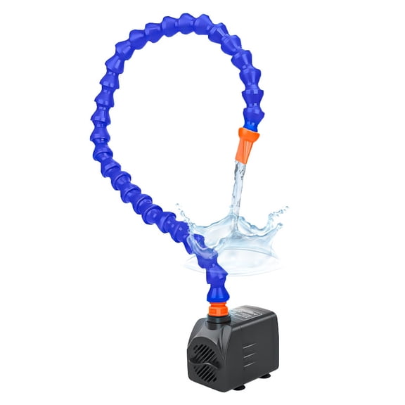 DSCHLZY Aquarium Air Pump, 6.6FT Charging Cord & Accessories, for up to 10 Gallon, 2 Count Pack