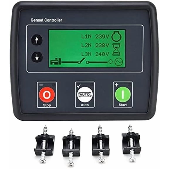 DSE4520 Genset Controller, Generator Controller, Self Starting LCD Display Auto Start Genset Controller with 3Phase Mains Detection Control Board for Gasoline Engine$$Garden & Patio
