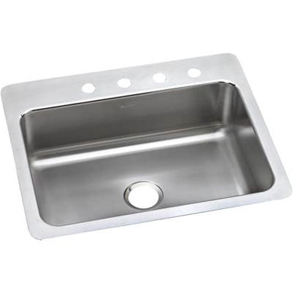 DSESR127225 Dayton Stainless Steel 27" x 22" x 8", Single Bowl Dual Mount Sink