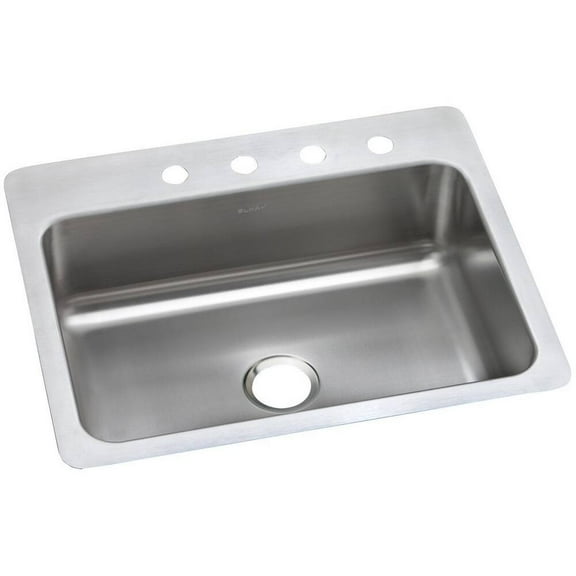 DSESR12722MR2 Dayton Stainless Steel 27" x 22" x 8", Single Bowl Dual Mount Sink