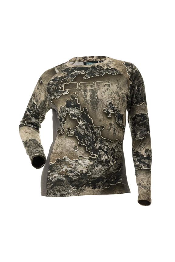 DSG Outerwear Women's Ultralightweight Camo Hunt Shirt Realtree Excape LARGE