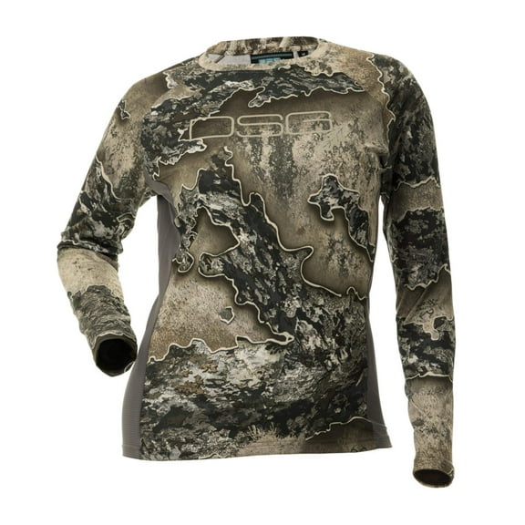 DSG Outerwear Women's Ultralightweight Camo Hunt Shirt Realtree Excape LARGE