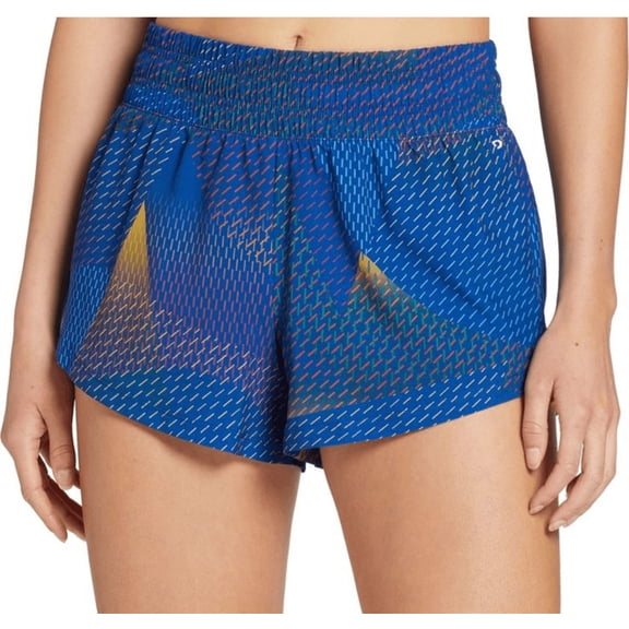 DSG Women High Rise Stride Shorts Lined Blue Gold Swirl Size XS