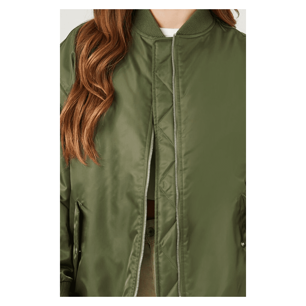DSG Women's Long Bomber Jacket, Inky Olive, M