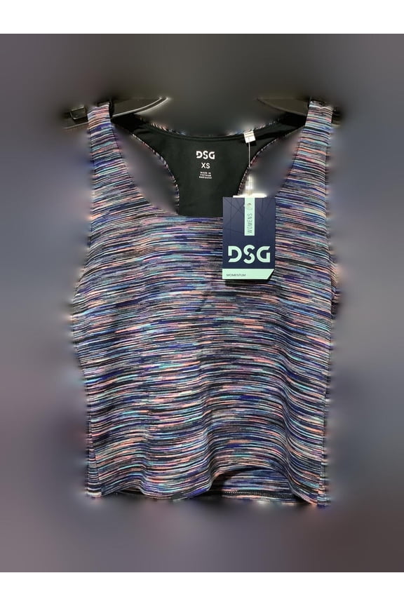 DSG Women's Momuntum Crop Tank XS Black Rainbow