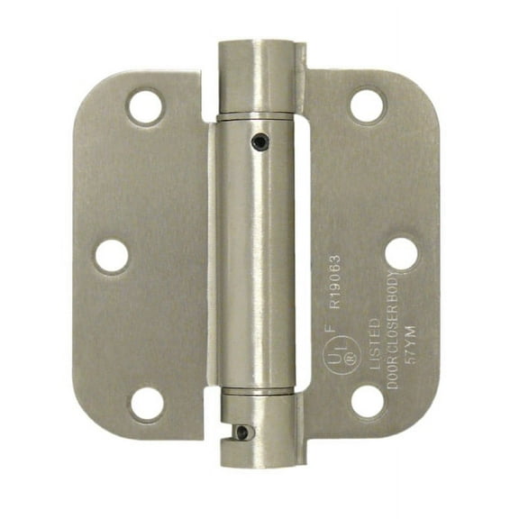 DSH35R515 3-1/2" x 3-1/2" x 5/8" Spring Hinge; Satin Nickel Finish