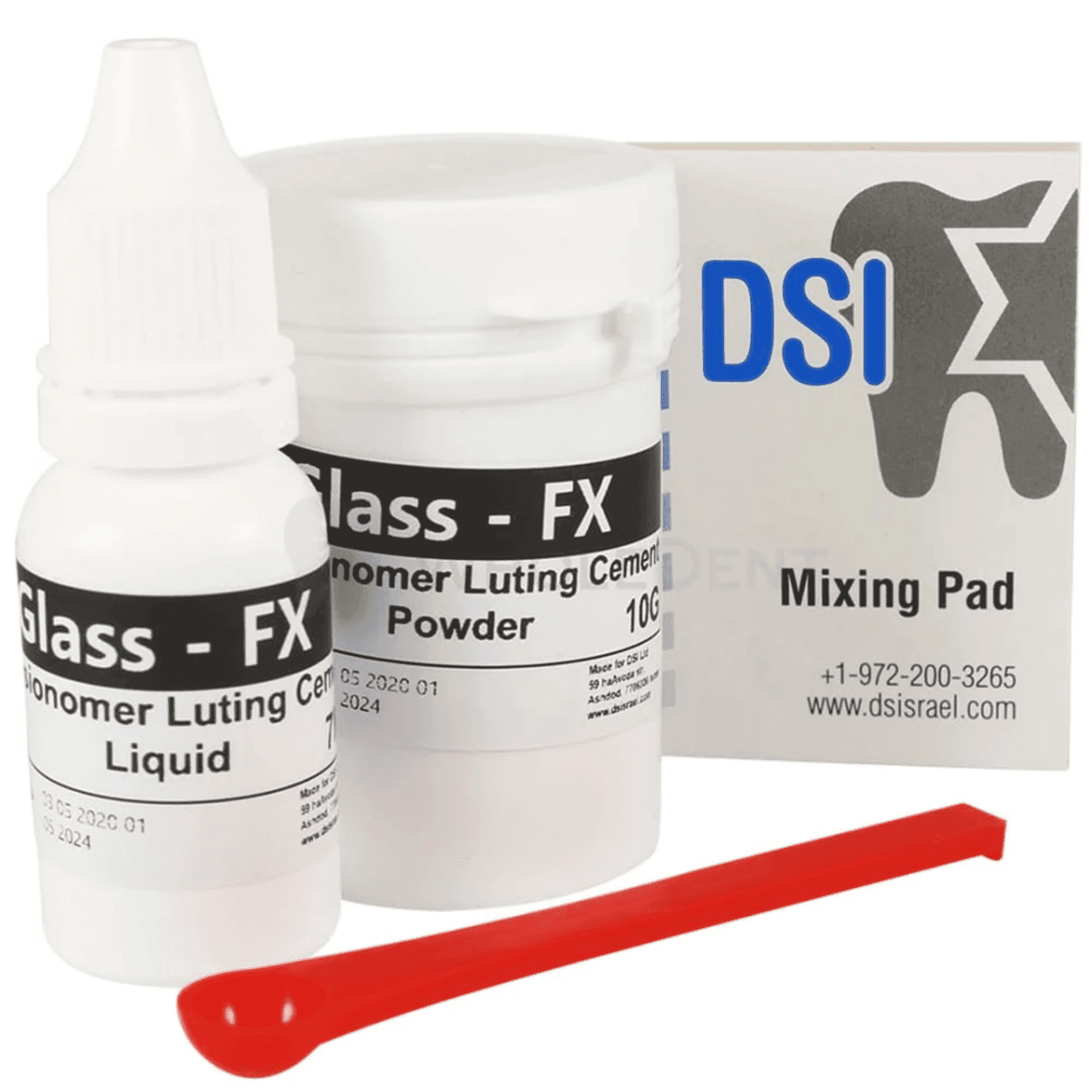 DSI Glass FX Ionomer Component Permanent Dental Cement - Fixation of Restoration