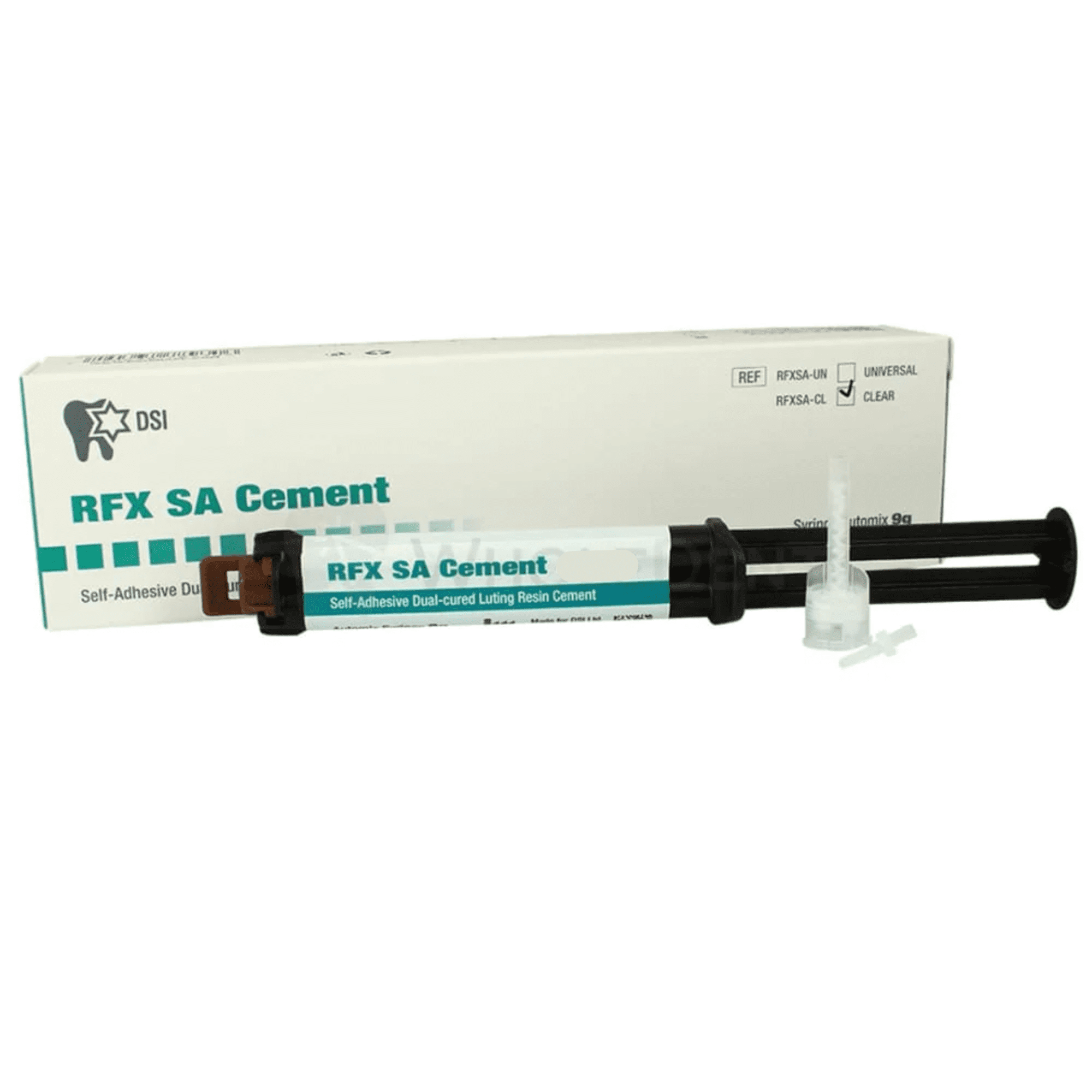 DSI RFX SA Resin Permanent Fixation Cement 9g 10 Mixing Tips