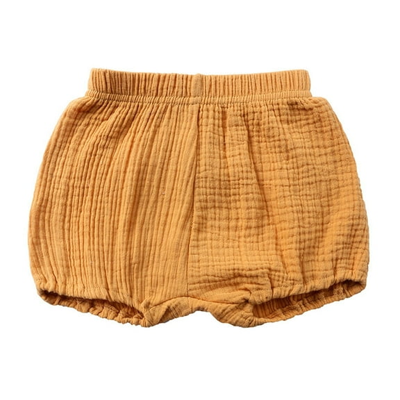 DSJLMQ Unisex Baby Cotton Linen 𝐵𝑙𝑜𝑜𝑚𝑒𝑟𝑠 Shorts Cute 𝑫𝒊𝒂𝒑𝒆𝒓 𝐶𝑜𝑣𝑒𝑟𝑠 𝑅𝑢𝑓𝑓𝑙𝑒 Baby Shorts Solid Underwear Elastic Waist Pants