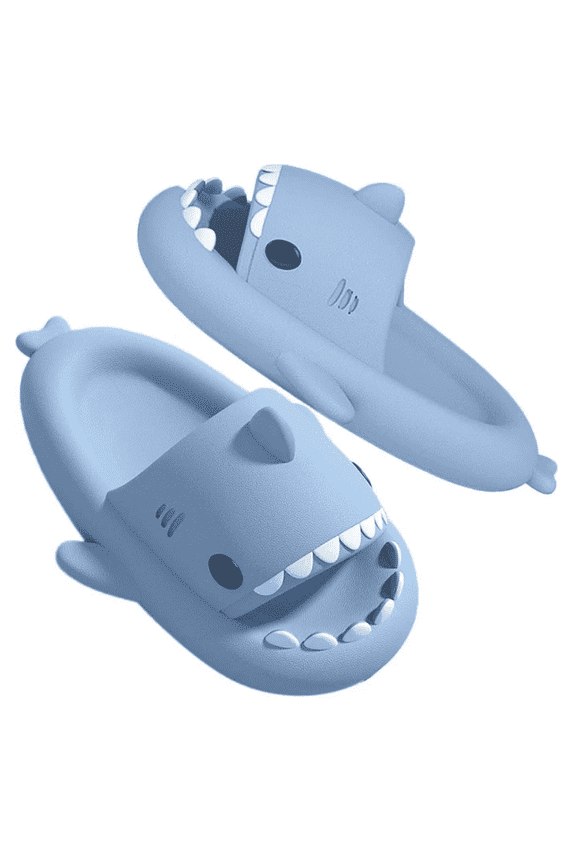 Shark Slides for Women Men Kids – Cloud Shark Slippers, Pillow Slippers, Shower Slippers, Soft EVA, Thick Sole Slippers, Open-Toe Slides, Indoor Outdoor Casual Summer Footwear