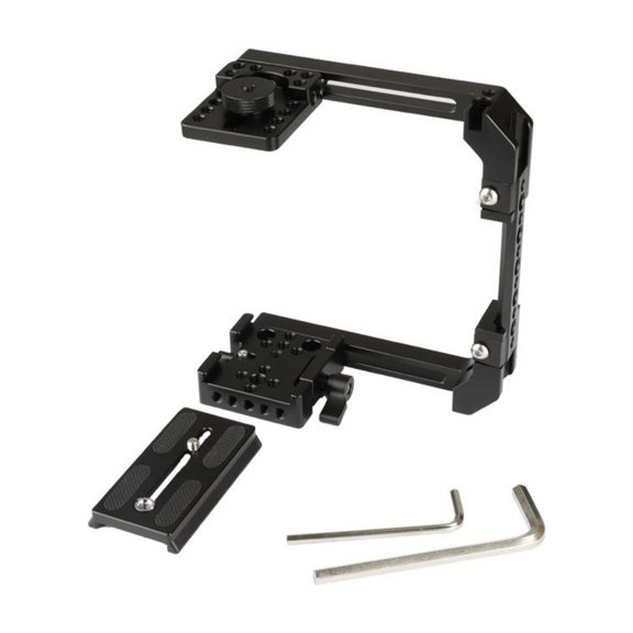 DSLR C Frame Camera Cage Rigs with Foldable Arms and Modulars for Customizable