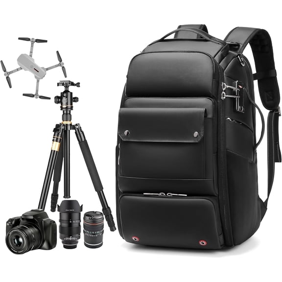 DSLR Camera Backpack - Large with TSA Lock, Fits Drone & 17-Inch Laptop