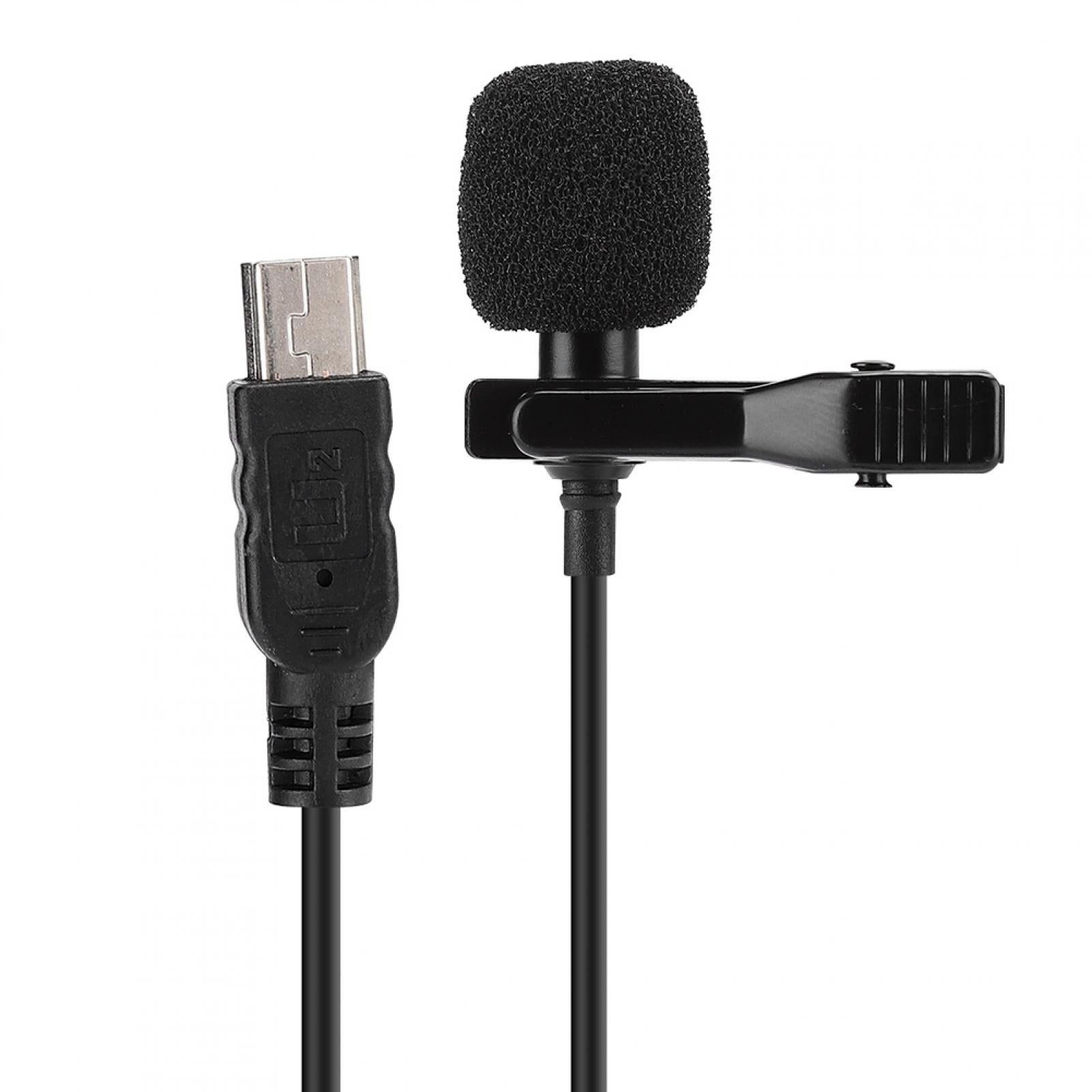 DSLR Camera Mini Collar Clip Capacitor Microphone for Live Broadcast ...