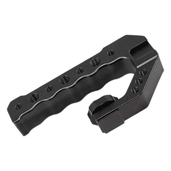 DSLR Camera Top Handle with Machined Aluminum Construction, a Locking Cold Shoe Base, and Multiple Mounting Locations for Video Accessories