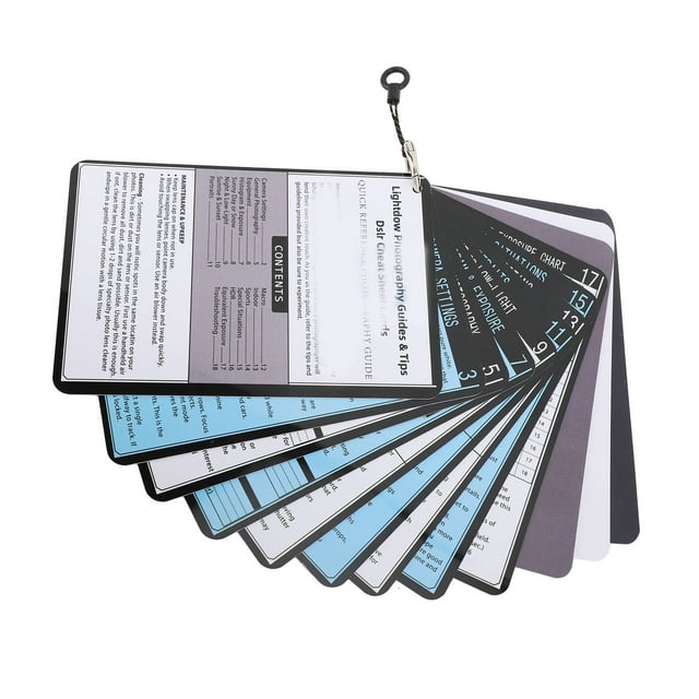 DSLR Cheat Sheet White Balance Gray Card Bundle Quick Reference Guides