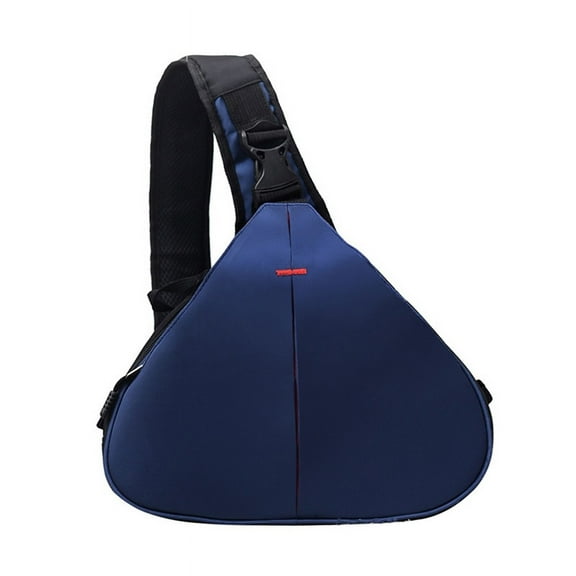 DSLR Shoulder Camera Bag Waterproof Travel Small Photography Bags Triangle Sling Bag for Digital Camera Dark Blue