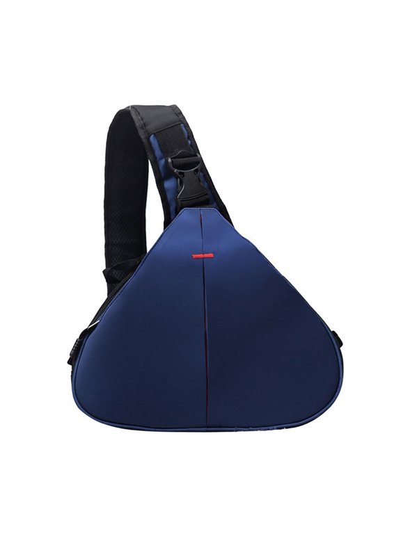 DSLR Shoulder Camera Bag Waterproof Travel Small Photography Bags Triangle Sling Bag for Digital Camera Dark Blue