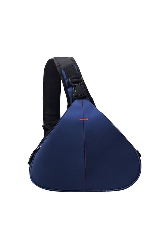 DSLR Shoulder Camera Bag Waterproof Travel Small Photography Bags Triangle Sling Bag for Digital Camera Dark Blue