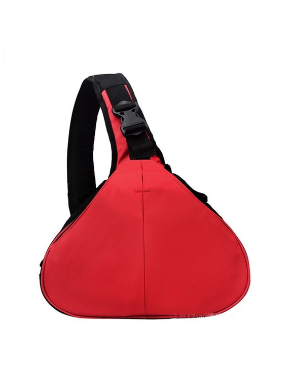 DSLR Shoulder Camera Bag Waterproof Travel Small Photography Bags Triangle Sling Bag for Digital Camera Red