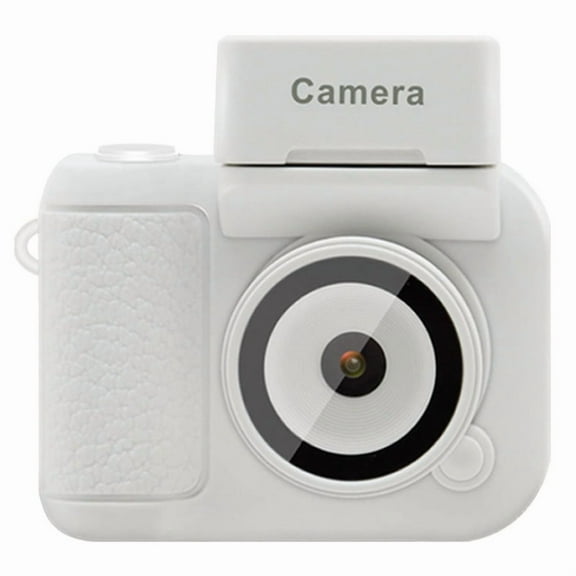 DSLR Style Mini Video Camera HD1080P CMOS with LCD Screen Flash and Battery Holder Portable Video Recorder Y4000,1 x Mini camera 1 x USB charging cable 1 x Charging compartment,White