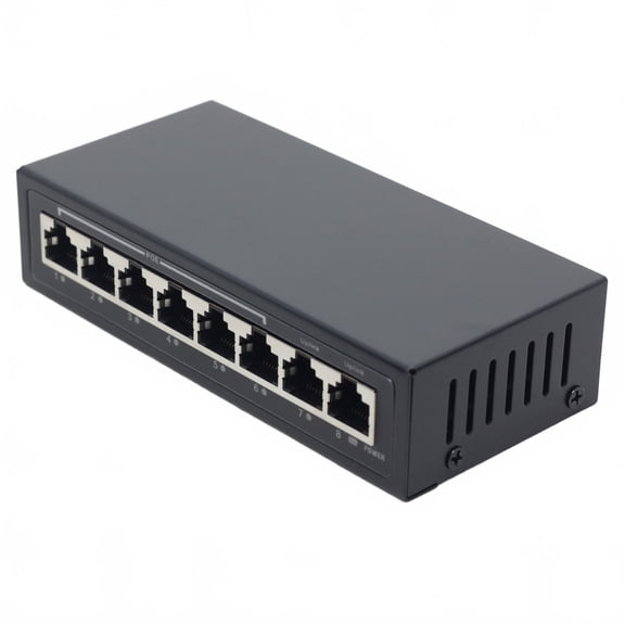 DSLRKIT 250M 8 Ports 6 PoE Switch Power Over Ethernet without Power Adapter