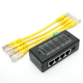 DSLRKIT 4 Ports Gigabit Passive PoE Injector Midspan Ethernet Adapter Without Power Adapter
