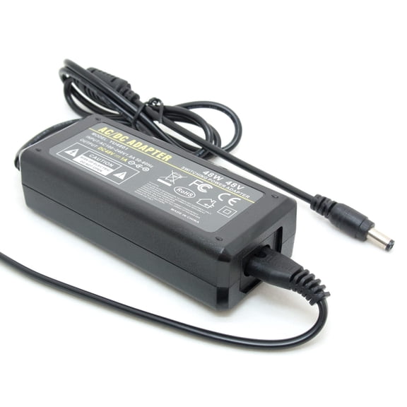 DSLRKIT 48V 1A 48Watt AC to DC Power Supply Adapter 100-240V for PoE Switch Injector
