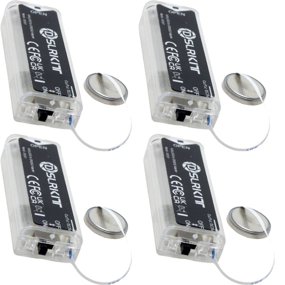 DSLRKIT 4pcs AAA/LR03 to CR2032 Dummy Battery Adapter Converter ON/OFF Switch FFC Cable