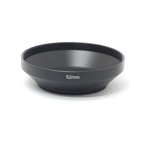 DSLRKIT 52mm Metal Wide Angle Lens Hood Screw-In Anti-Glare & Anti-Vignetting Universal for All 52mm Filter Thread Lens