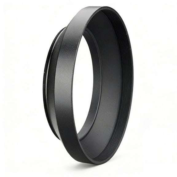 DSLRKIT 55mm Metal Wide Angle Lens Hood Black Screw-In Anti-Glare for DSLR Cameras