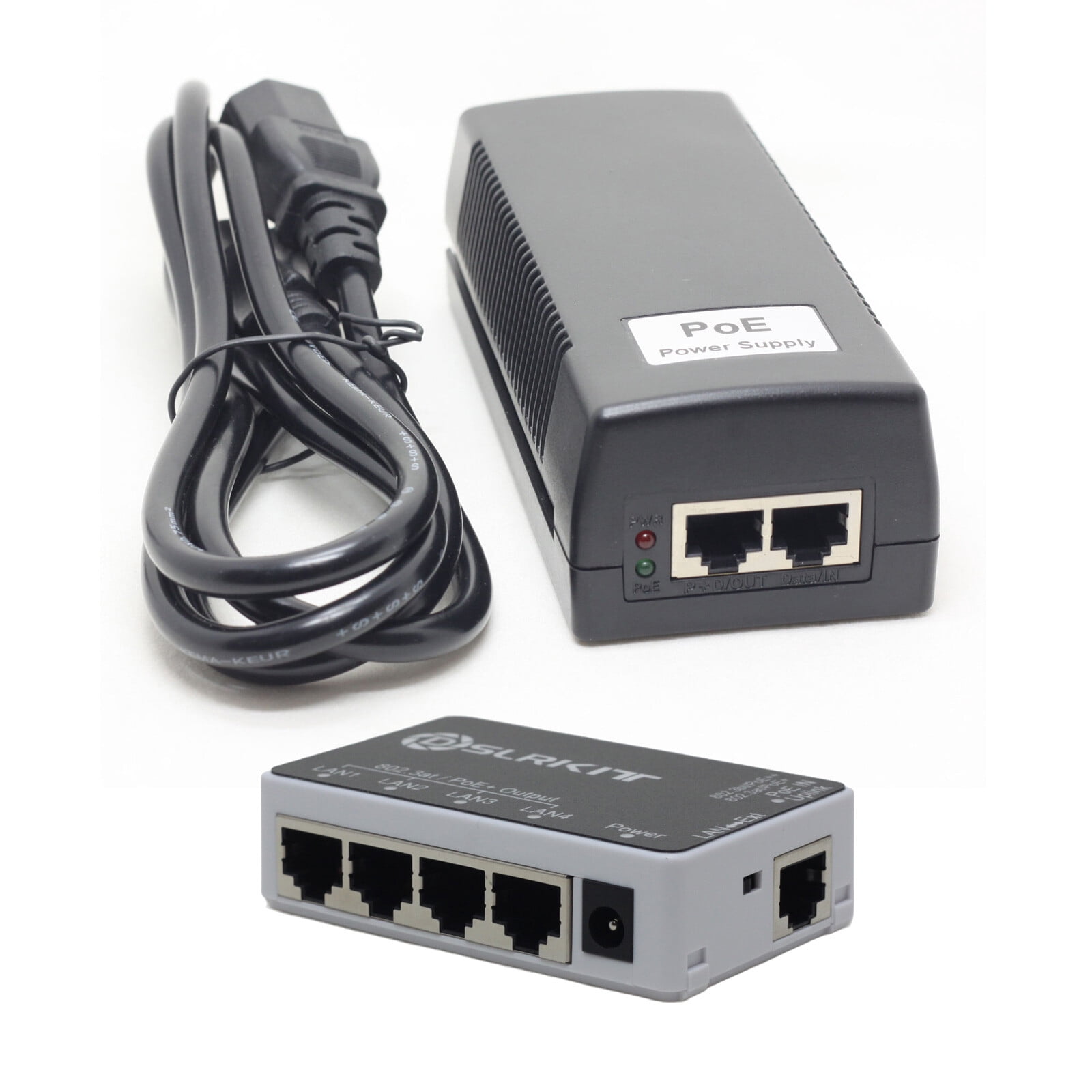 DSLRKIT 90watt PoE++ Expansion Kit 802.3BT PoE Injector + 5-Port PoE ...