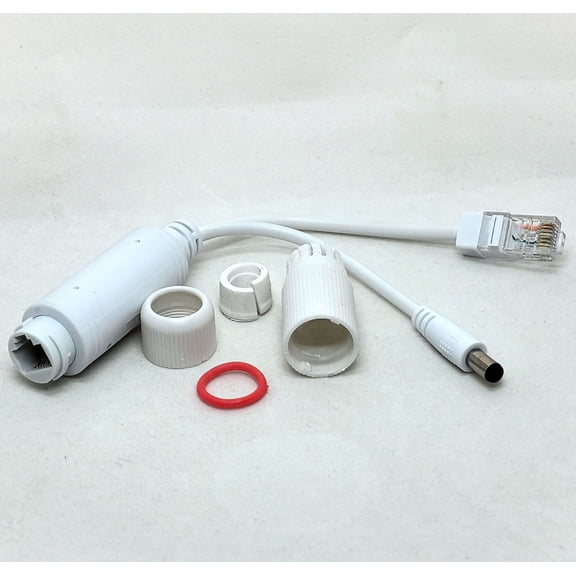 DSLRKIT Active PoE Splitter 48V to 12V Outdoor Waterproof Power Over Ethernet 802.3af/at