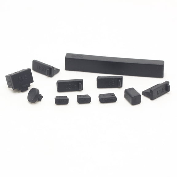 DSLRKIT Anti-Dust Plug Cover for Raspberry Pi 5 4B GPIO USB TYPE-C Micro HDMI RJ45 Black