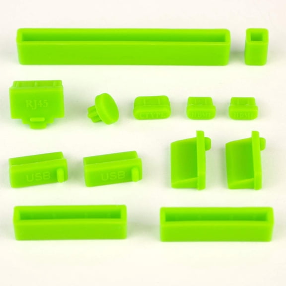 DSLRKIT Anti-Dust Plug for Raspberry Pi 4 4B Stopper Cover GPIO USB MIPI DSI CSI HDMI, Color Green