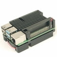 thumbnail image 1 of DSLRKIT Heatsink Case for Raspberry Pi 4B Armor Aluminum Quiet Turbo Blower Fan Cooler, 1 of 23