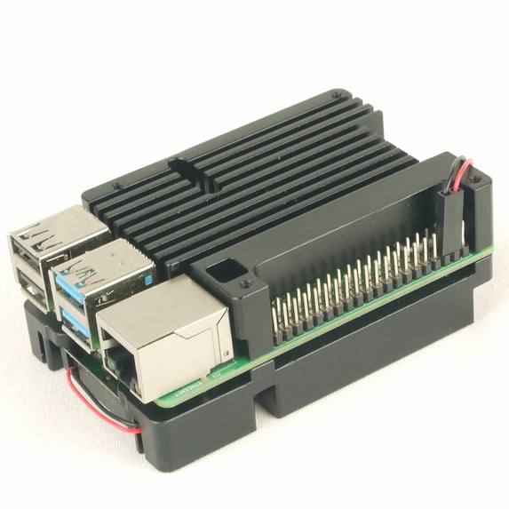DSLRKIT Heatsink Case for Raspberry Pi 4B Armor Aluminum Quiet Turbo Blower Fan Cooler