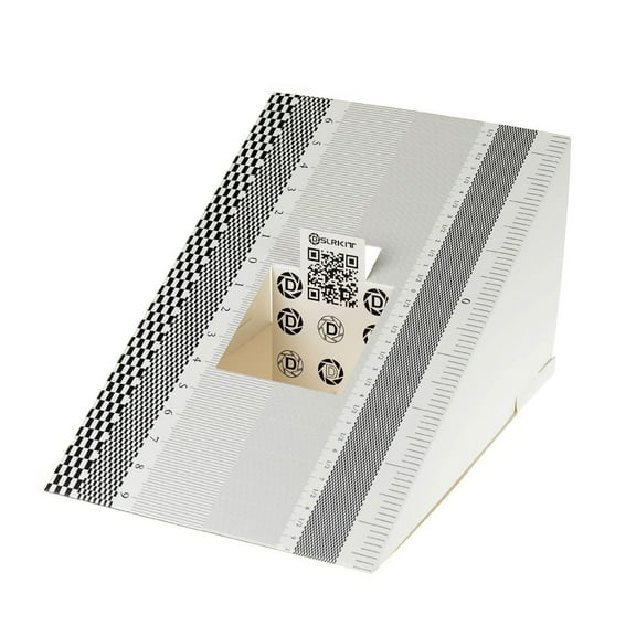 DSLRKIT Lens Focus Calibration Tool Alignment Ruler Folding Card