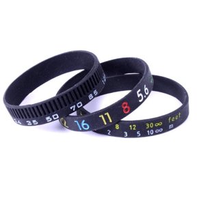 DSLRKIT Photographer Wristband Set - Aperture Ring, Focus Ring, Focal Length Ring Bands