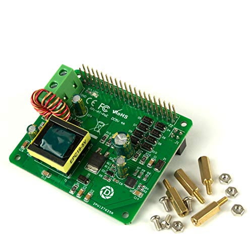 DSLRKIT Power Over Ethernet PoE HAT IEEE802.3at DC 5V 4A PoE+ with 1.5KV Isolation for Raspberry Pi 4B 3B+ 3B Plus