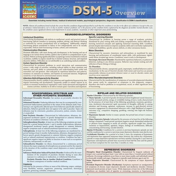 Pre-Owned DSM-5 Overview (Other)