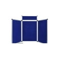 thumbnail image 1 of DSM Tm 6' 3+1 Hoop and Loop Black/Blue 2 Side Panel Header Trade Show Display Presentation 6ft 3 Panel Folding, 1 of 2